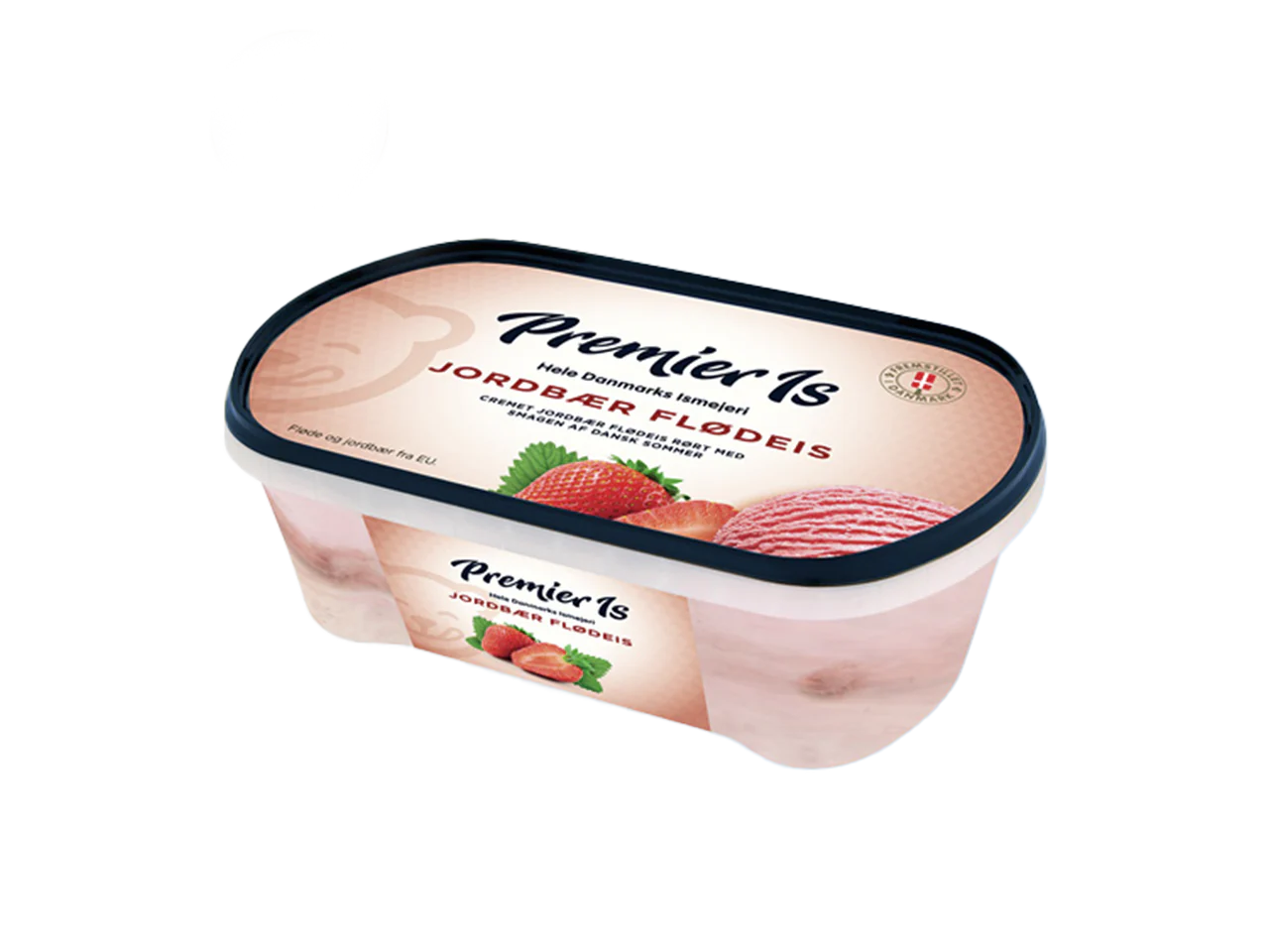 0,8 L Jordbær-is.   pris pr stk